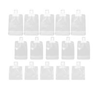 SKISUNO 24pcs Trousse à Cosmétiques Rechargeables en Pet Blanc 50ml 100ml Étanches et Anti-Fuite pour Voyage Pratique et Distribution de Produits de Toilette