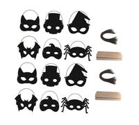 SKISUNO 28 Pièces Masques à Gratter DIY pour Halloween Jouets Créatifs pour Fêtes Accessoires de Création Masques et Adultes Activité Manuelle Amusante