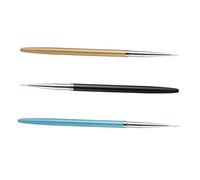 SKISUNO 3 Pièces Lot de Pinceaux Manucure pour Nail Art Pinceaux Fins à Longue Poignée pour Dessin Dégradé et Sculpture Dongles Outils DIY Pratiques pour Usage Professionnel et Familial