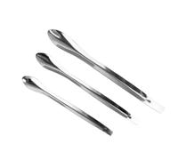 SKISUNO 3 Pièces Lot de Spatules Visage Acier Inoxydable pour Maquillage Outil de Sous Cosmétique Cuillères pour Crème Applicateur Pratique pour Lotions et Échantillons