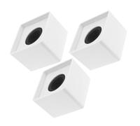 SKISUNO 3 Pièces Microphone Logo Flag Station Cube Set Portable Plastic Interview Mic Logo Box Compatible With Standard Microphones Lightweight And Easy To Install