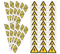 SKISUNO 30 pièces Autocollants de Sécurité Électrique Haute Tension Étiquettes Avertissement Choc Électrique Stickers Triangulaires Jaunes pour Signalisation Industrielle et Chantiers