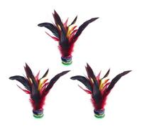 SKISUNO 3pcs Volants Chinois Jianzi en Caoutchouc et Fer pour Exercices de Flexibilité et Renforcement des Jambes, Jeu de Volant Traditionnel pour Étudiants et Jeux Couleur Aléatoire