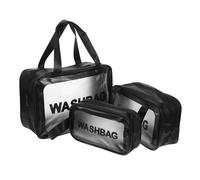 SKISUNO 3pièces Trousse De Toilette Transparente Éléguante Set Voyage Étanches pour Maquillage Et Accessoires pour Voyage Plage