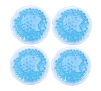 SKISUNO 4 pièces Pack de Compresses Rondes Gel Réutilisables pour Thérapie Chaud Froid Soulagement Mammaire et Récupération à Domicile Bleu