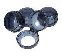 SKISUNO 4 pièces Protection Boutons de Cuisinière Gaz Couvre-boutons Anti-saleté et Antidérapants pour Sécurité Garçon Fille Coque Plastique Installation Facile pour Gazinière Domestique
