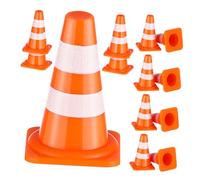 SKISUNO 40 Pièces Lot de Cônes de Signalisation Miniatures pour Jeu Éducatif Circulation Garçon Fille Ensemble Portable de Cônes de Formation et Obstacles Routiers pour Apprentissage