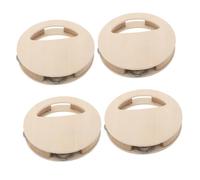 SKISUNO 4pièces Maracas Bois Pour Garçon Fille Tambour Non Montessori Pour Développement Sensoriel Artisanat Pour Peinture