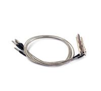 SKISUNO 5 Pièces Baguette de Capteur Piézo pour Guitare Acoustique 3 Cordes, Facile à Monter Selle, Câble en Piezo Argenté, Coupe Ajustable pour Musiciens