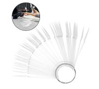 SKISUNO 50 pièces Présentoir Ongles Éventail Transparent Planche Nuancier Vernis Gel UV pour Pratique et Affichage Nail Art