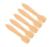 SKISUNO 5pièces Mini Spatule Bambou Applicateur Pratique Pour Masques Et Cosmétiques Spatule Légère Et Portable Pour Mélanger Et Appliquer Des Soins De Beauté