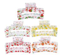 SKISUNO 5pièces Pinces à Cheveux Transparentes Grand Format Pour Femmes Serre-cheveux Solides Et Confortables Forme De Griffe Accessoires Cheveux Pratiques Pour Coiffure Et Maquillage