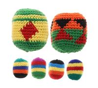 SKISUNO 6 Pièces de Sac de Sable Sacs de jonglage tricotés au Crochet de Boules Kickball Multicolore balles Multicolores Fil