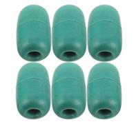 SKISUNO 6 Pièces Flotteur Ovale Stabilité pour Hydrodynamique l'abrasion, Forme de PVC Vert Surface Résistante à Flottabilité Stable Pêche en Aquaculture Marine