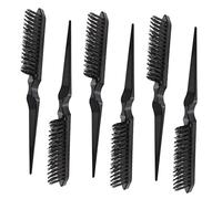 SKISUNO 6 Pièces Set de Peignes à Coiffer pour Teasing de Accessoires pour Salon et Usage Personnel Combinaisons de Brosse pour Boucles et Volume