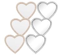 SKISUNO 6pcs Miroirs Décoratifs de Cœur pour Coque Téléphone