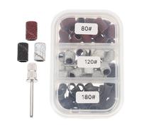 SKISUNO 75 pièces Manucure Bande Abrasive pour Ponçage Ongles Anneaux de Meulage pour Polissage et Soin des Ongles Accessoires pour Salon et Usage Domestique