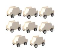 SKISUNO 8 Pièces Tirelires Bois Forme de Voiture DIY à Peindre Boîtes Déconomie Multifonctions Décoratives et Compactes pour Garçon Fille et Maison
