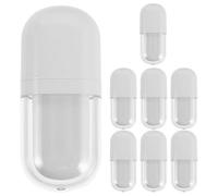 SKISUNO 8 Pièces Tube de Gloss à Lèvres Ovale 3ml en Plastique Blanc Réutilisable avec Protection Fraîcheur pour Routines de Maquillage et Usage à Domicile