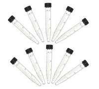 SKISUNO à Centrifuger Coniques en Verre Zone D'écriture Résistante de 15 Ml 10 Tubes avec Bouchons à Vis Gradués, pour Échantillons Précis en Recherche Biochimique