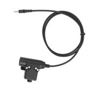 SKISUNO Adaptateur pour Casque Radio Militaire Ptt U94 3, 5mm Noir | Style U94, Structure Pratique et Finition Soignée, Clip Rotatif 360°, Son Clair et Grosse