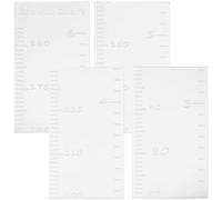 SKISUNO Autocollants de Taille pour Garçon et Filles en Acrylique Argenté, Tableau de Mesure Mural Décoratif et Facile à Ranger pour Chambre, Décoration Murale à Domicile