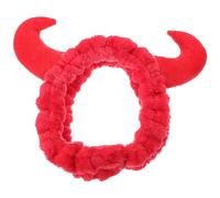 SKISUNO Bandeau Corne du Diable Polaire Rouge pour Se Laver le Visage Confortable et Doux pour Femmes et Filles Usage Quotidien