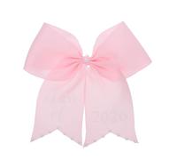 SKISUNO Barrette de remise de diplômes : Nœud pour cheveux 2026 - Pince avec ruban de satin soyeux et perle pour cheveux longs, rose