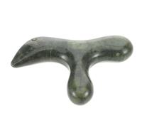 SKISUNO Bâton de Massage en Pierre de Jade Vert pour Acupression Pied et Mains Couverture Complète des Points, Forme Rétro Traditionnelle, Après une Longue Marche