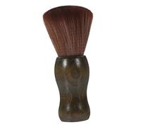 SKISUNO Blaireau De Rasage pour Homme Taille Compacte Poils Nylon Manche Bois Naturel Brosse à Barbe Domestique Entretien Barbe Moustache Usage Personnel Portable