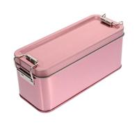 SKISUNO Boîte à Biscuits En Métal Vintage Petit Format 150x60x65 Mm Rose Doré Avec Couvercle Hermétique Boîtier De Rangement Multifonction Pour Biscuits Bonbons Et Usage Domestique