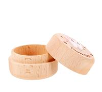 SKISUNO Boîte à Dents de Lait Boîte de Rangement pour Conserver Dents et Cheveux de Bébé en Bois Moderne et Minimaliste pour Garçons et Filles