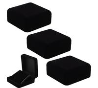SKISUNO Boîte de présentation en Velours pour 4 pièces commémoratives - Présentoirs carrés pour Badges individuels de 60 mm - Coffret Cadeau élégant pour Mariage
