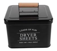 SKISUNO Boîte de Rangement pour Poignée et Couvercle Hermétique Contenant Étanche pour Lessive Capsule Poudre Lingettes Sèche-linge Rangement Compact pour Buanderie Noir