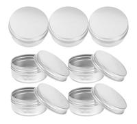 SKISUNO Boîtes en Aluminium à Vis 57x27 Mm 18 Pcs Contenants Cosmétiques Rechargeables, Bocaux D’échantillons Hermétiques pour Thé, Épices, Bonbons - Petit Format Voyage, Réutilisables