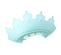 SKISUNO Bonnet de Bain Imperméable et Ajustable pour Garçon et Filles Protection Yeux et Oreilles Silicone Souple Bleu Bonnet de Shampoing Sécurisé pour Bébé pour Bain et Lavage des