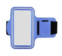 SKISUNO Brassard pour Téléphone Portable Bleu en Néoprène Sangle Réglable, Pochette de Rangement Tactile pour Course et Sports en Plein Air