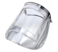 SKISUNO Cagoule de Soudage en Feuille D'aluminium Résistante Chaleur avec Visière Transparente 4,0 Mm en Acrylique, Écran Facial Isolant Thermique pour Protection Anti-éclaboussures