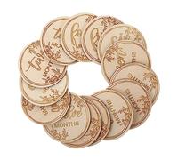 SKISUNO Cartes Étapes Bébé en Bois 14pcs, Design Créatif, pour Immortaliser la Croissance Premiers Mois Nourrisson