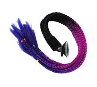SKISUNO Casque Décoration Queue de Cheval Synthétique Colorée Style Dreadlocks pour Casques Accessoire Facile à Installer et Ornement Tresse Africaine Moderne