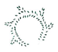 SKISUNO Chaîne de Tête Mariage Strass Argenté avec Pierres Vert Émeraude Accessoire Coiffure pour Femme Cérémonie Élégant pour Mariée et Demoiselle d'Honneur