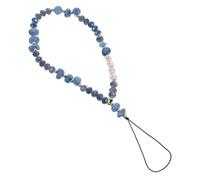 SKISUNO Chaîne Téléphonique Anti-perte en Pierres Cristallines Multicolores, Lanière Fine Bleue pour Téléphone Portable, Dragonne Décorative Légère pour Accessoires Électroniques et