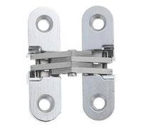 SKISUNO Charnière invisible en alliage de zinc 180 degrés, paumelle métallique 13x45mm pour porte pliante et placard, accessoires de quincaillerie argent, usage domestique et