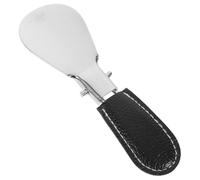 SKISUNO Chausse-pied Portable Acier Inoxydable avec Protection Pu Compact et Pliable Corne pour Chaussures Unisexe Pratique pour Baskets