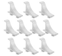 SKISUNO Clips de Fixation pour étagères en Acier Inoxydable, Lot de 10, Support Stable pour étagères, adaptés aux environnements de Vente détail et de Stockage à Domicile