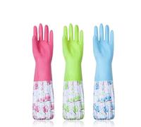 SKISUNO de vaisselle épais imperméables en PVC, 2 paires, style hibou, poignets à cordon, pour soins des animaux et ménage Couleur Aléatoire