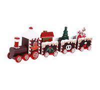 SKISUNO Décoration de Noël Train Créatif Wagons DIY pour Bureau Fête Anniversaire Garçon Fille Ornement de Table Portable pour Ambiance Festive