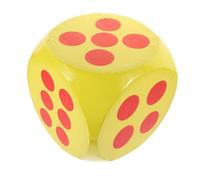 SKISUNO Dés Mousse Géants Jaunes Jouets Enseignement Classe et Accessoires de Fête Dés Amusants et Polyvalents pour Jeux et Activités Garçon Fille