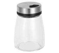 SKISUNO Distributeur de Sel en Verre Borosilicate 150 Ml, Récipient à Épices Hermétique Cuisine, Bouteille Doseuse Multifonction pour Sel, Poivre et Sucre, Accessoire Pratique
