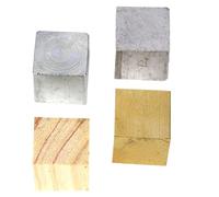 SKISUNO Ensemble de 4 Cubes Métalliques en Cuivre, Fer et Aluminium Rangement Plastique, Instrument Pédagogique pour Expérience de Densité en Milieu Éducatif